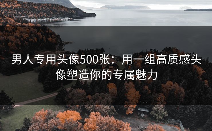 男人专用头像500张：用一组高质感头像塑造你的专属魅力