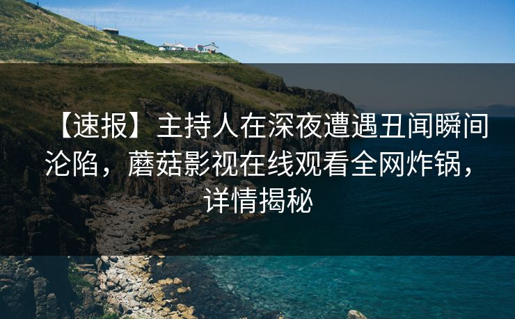 【速报】主持人在深夜遭遇丑闻瞬间沦陷，蘑菇影视在线观看全网炸锅，详情揭秘